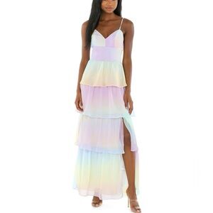 Amanda Uprichard Rainbow Maxi Dress